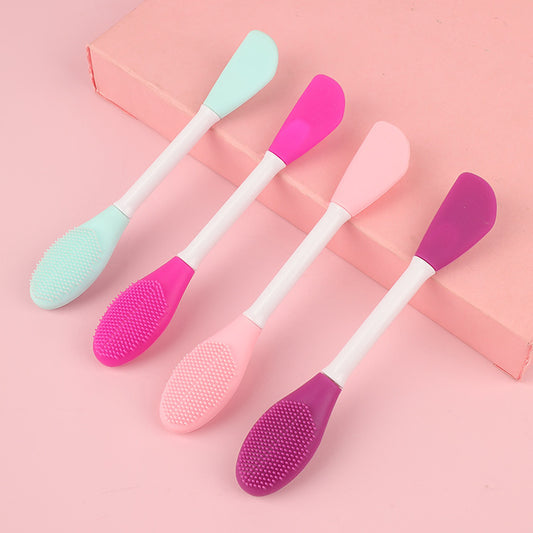 Double-Ended Silicon Face Mask applicator & Cleaning brush-  Gentle Skincare Tool