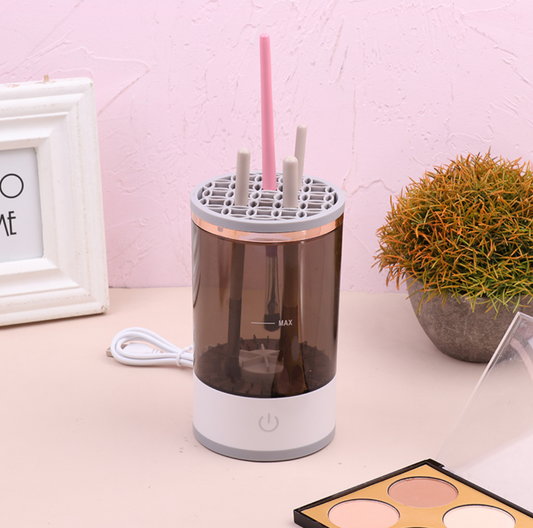 Electric Makeup Brush Cleaner & Dryer - Automatic Deep Cleaning Tool with Fast Spin Dry (USB Powered)