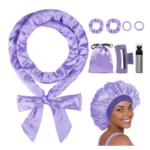 Satin Heatless Curling Set- "Lavender Luxe"