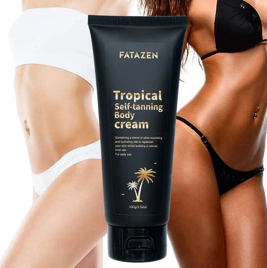 Tropical Glow 3-Hour Self Tanning Body Cream - Fast-Acting, Streak- Free, Natural Finish